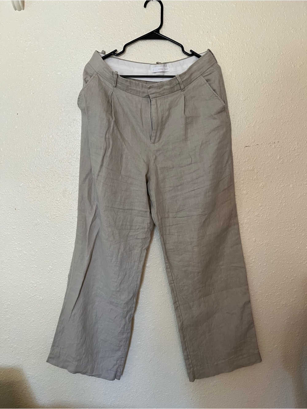 High rise Mango linen pants